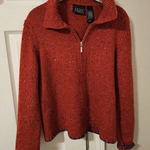 Liz Claiborne Crazy Horse Red Knit Sweater